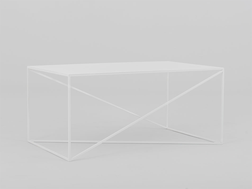 Kavos staliukas MEMO METAL 100x60 - baltas