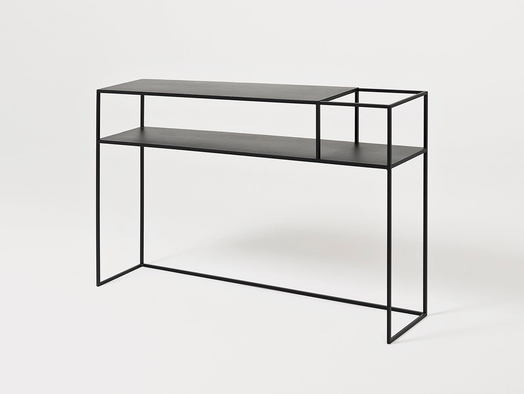 Konsolė SENSO FLOWER METAL 120x25 P - juoda
