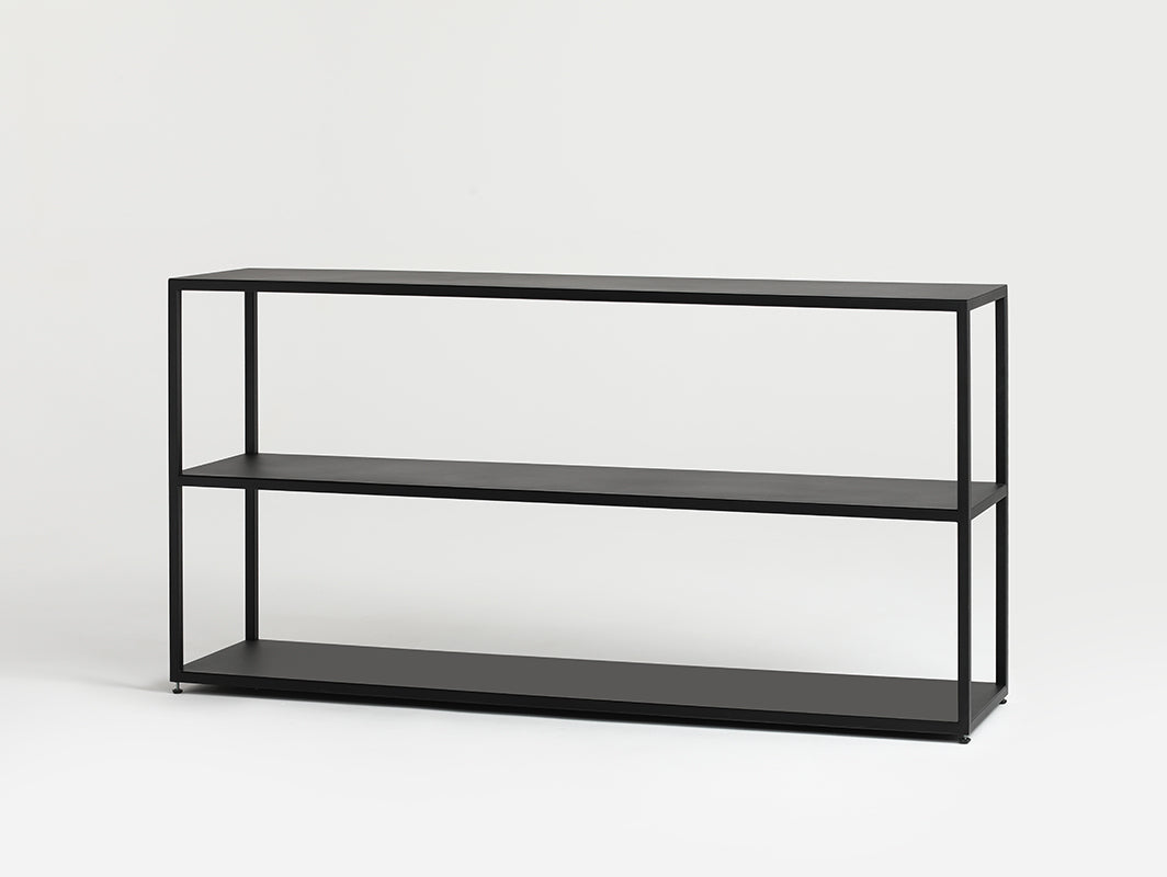 Knygų lentyna HYLLER METAL 150x75 - juoda