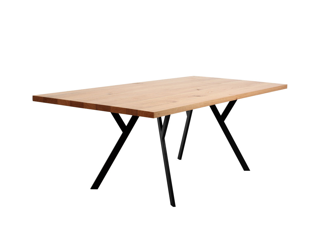 Valgomojo stalas ZX SOLID WOOD 180 - ąžuolas, juodas