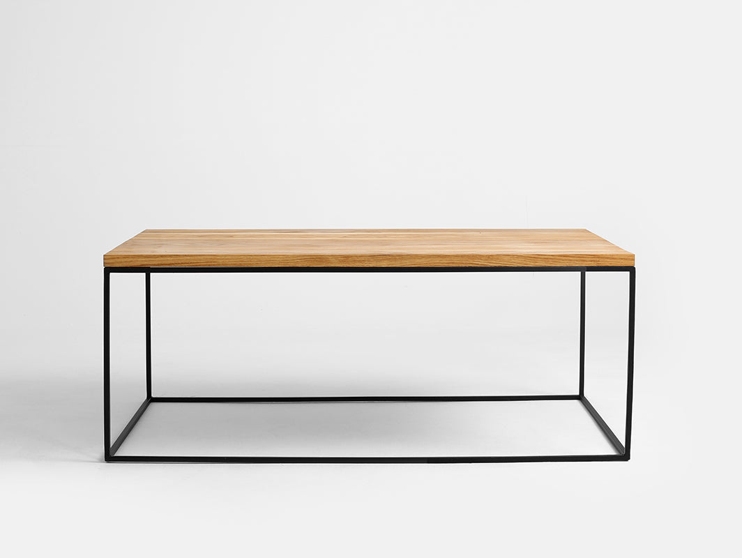 Kavos staliukas TENSIO SOLID WOOD 100x60 - ąžuolas, juodas
