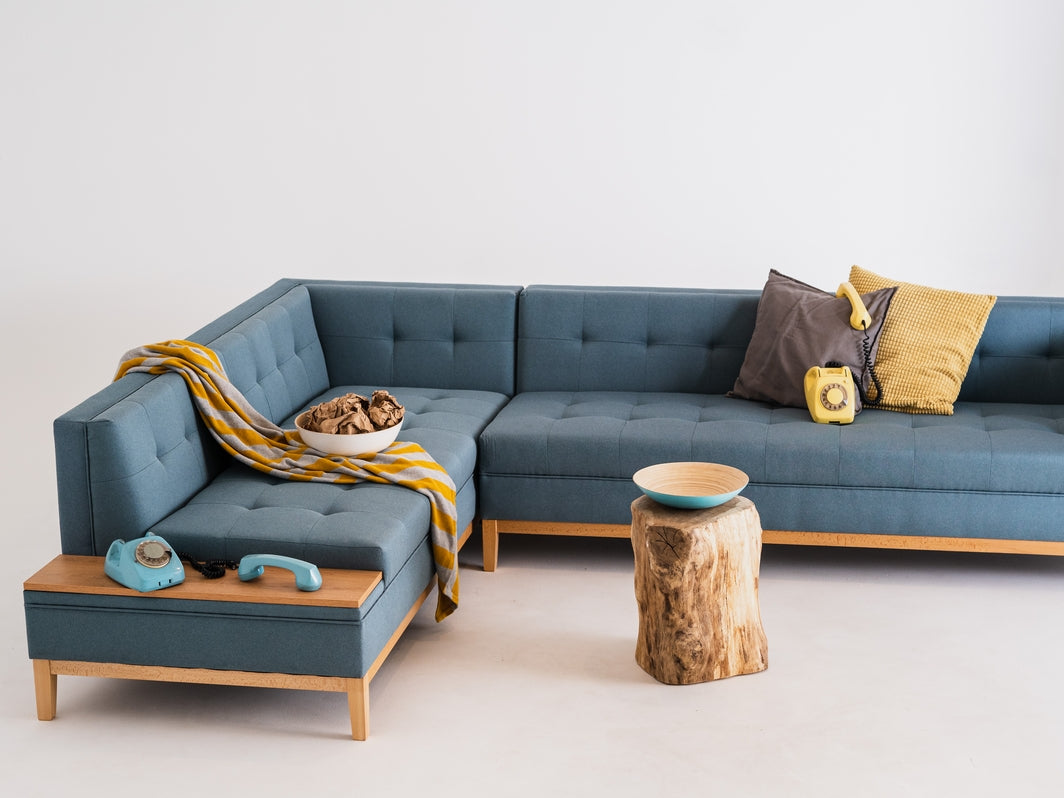 Kampinė sofa by-TOM SHELF L - topazas (ml73), natūralus