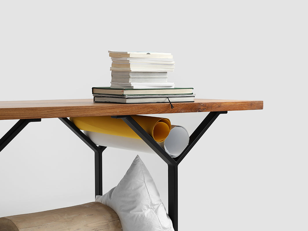 Valgomojo stalas LONGO SOLID WOOD - ąžuolas, juodas