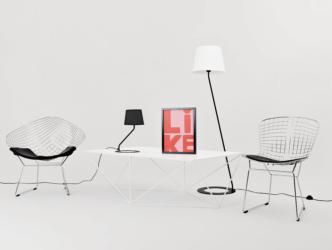 Stalinis šviestuvas SHADE TABLE - juodas gaubtas, juodas