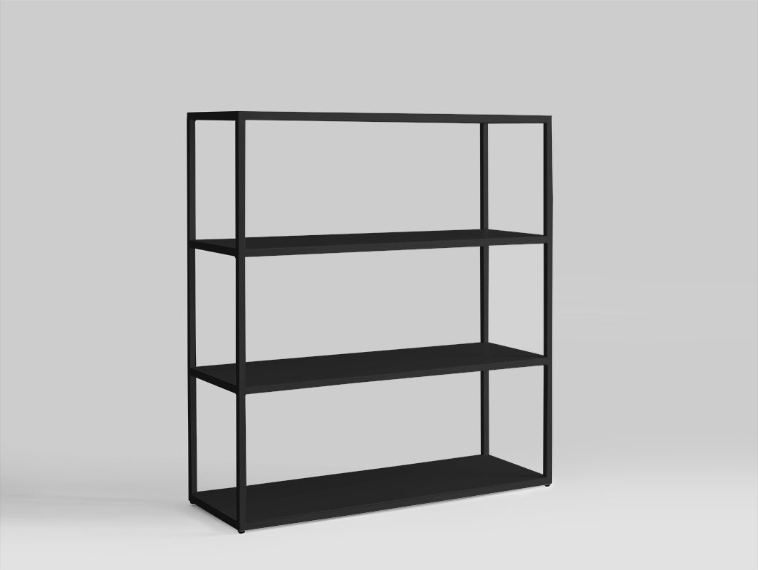 Knygų lentyna HYLLER METAL 150x110 - juoda