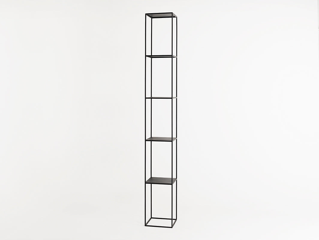 Knygų lentyna TENSIO PILLAR 5F 230x30 - juoda
