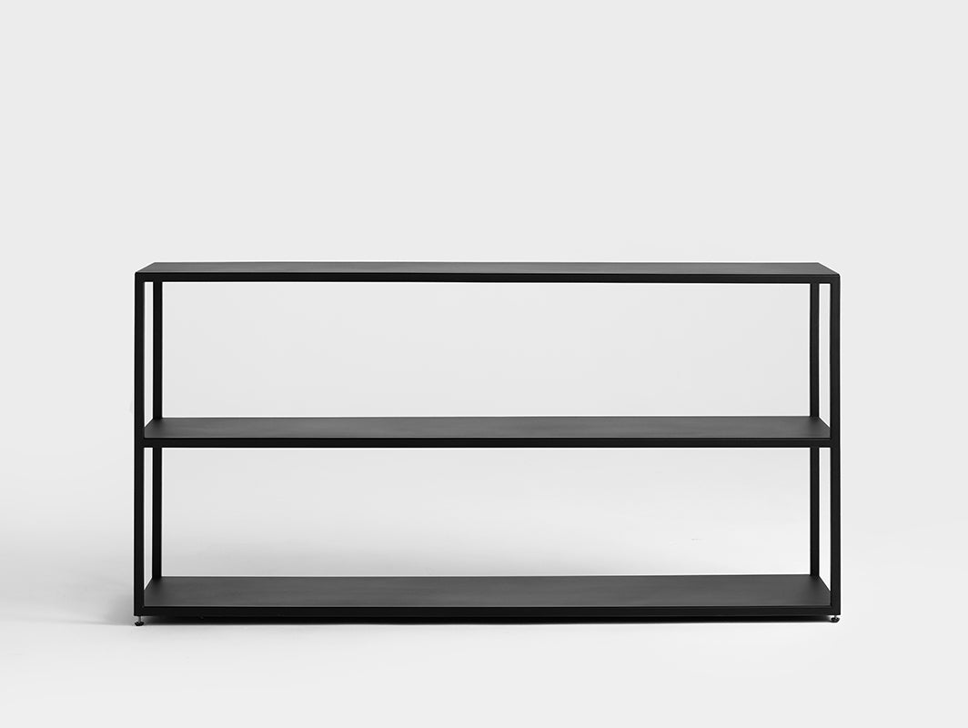 Knygų lentyna HYLLER METAL 150x75 - juoda