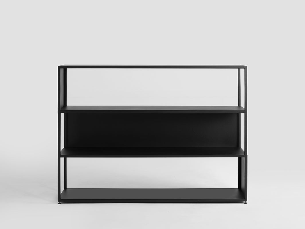 Knygų lentyna HYLLER SIDE METAL 150x110 - juoda