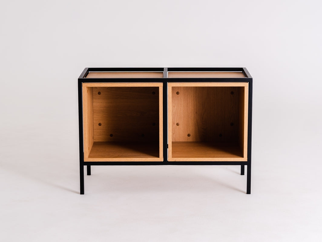 Rack SPINTELĖ 2R1 BOX x2 - juoda