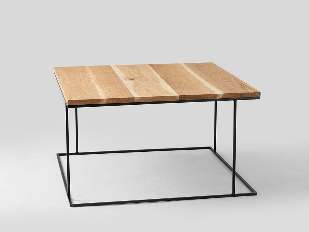 Kavos staliukas WALT SOLID WOOD 80 - ąžuolas, juodas