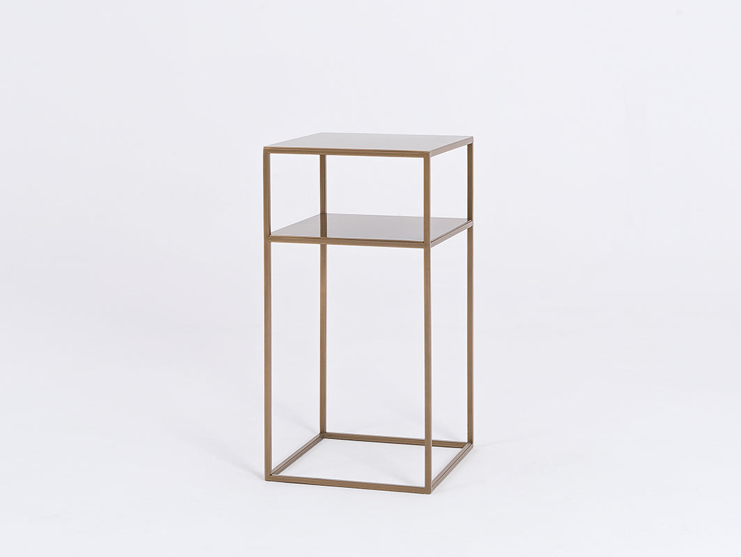 Šoninis staliukas TENSIO 2 FLOORS METAL 30 - auksinis
