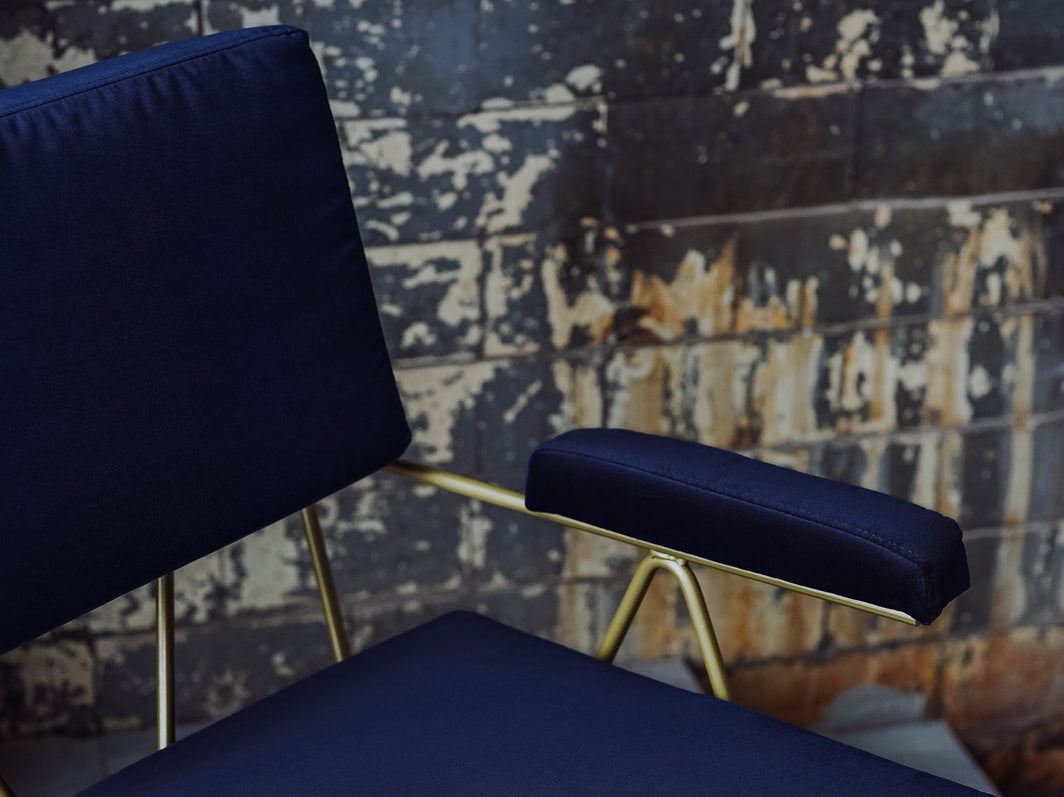 Fotelis FILO - aronija(rv81), auksinis