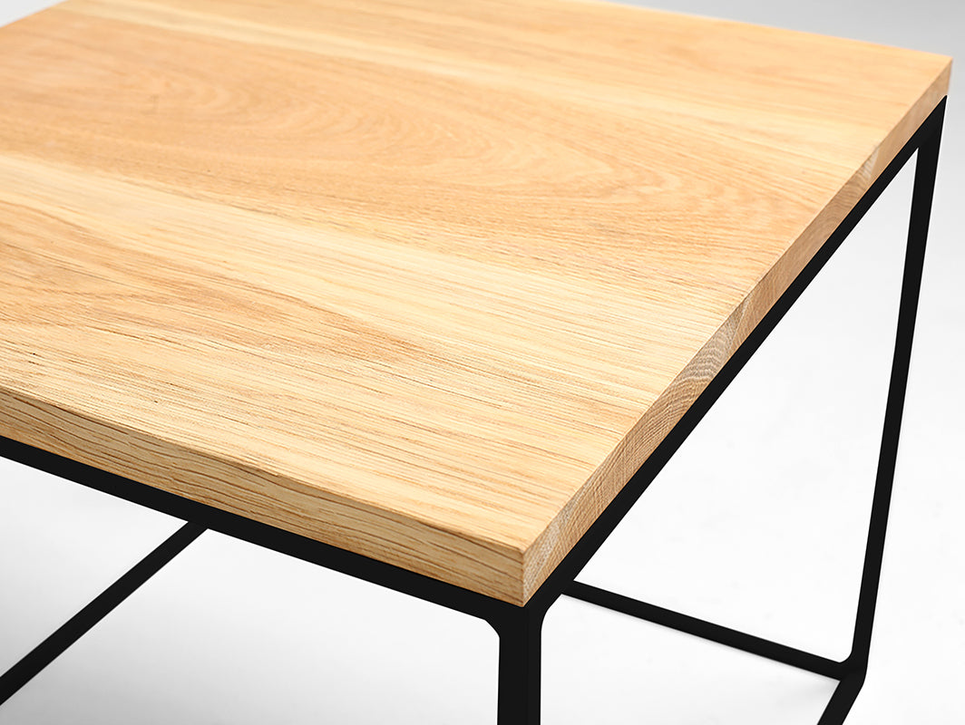 Kavos staliukas TENSIO SOLID WOOD 850 - ąžuolas, juodas