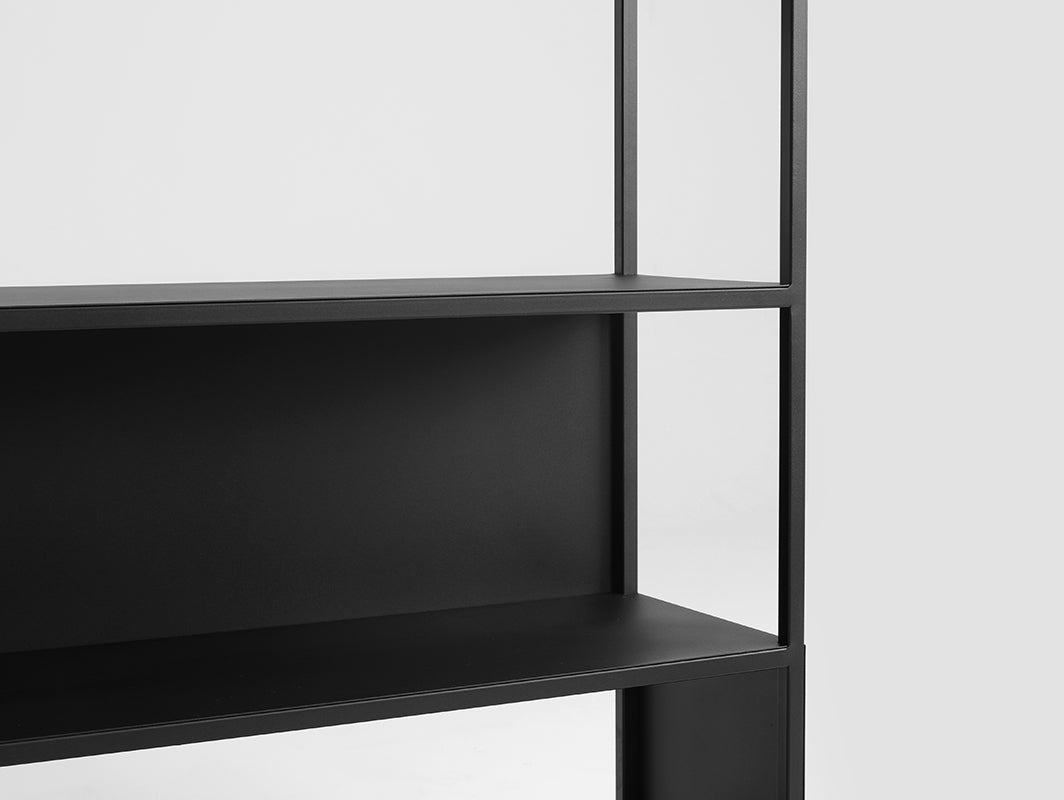 Knygų lentyna HYLLER SIDE METAL 150x110 - juoda