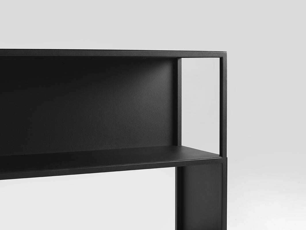 Knygų lentyna HYLLER SIDE METAL 150x75 - juoda