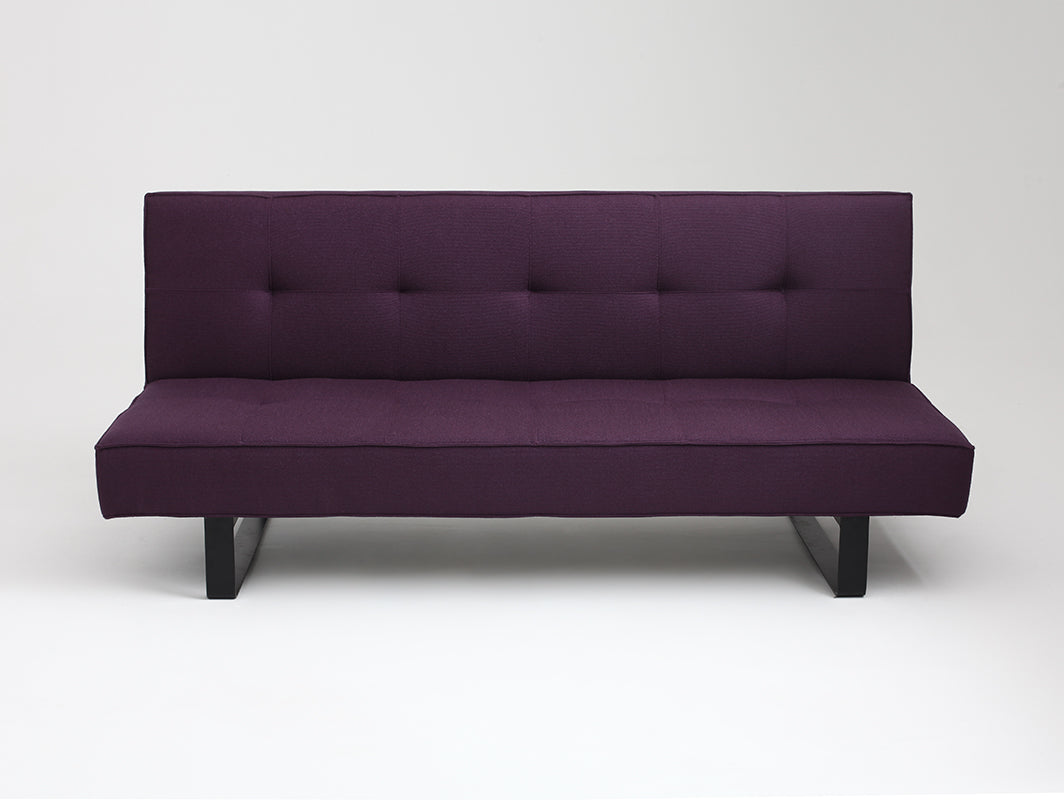 Dvivietė sofa-lova SLEEK - plum(1309), juoda