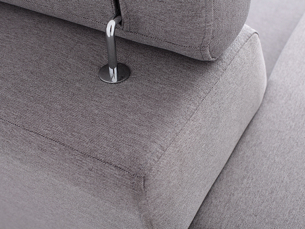 Kampinė sofa-lova ATLANTICA L - plieninis(et91), riešutas