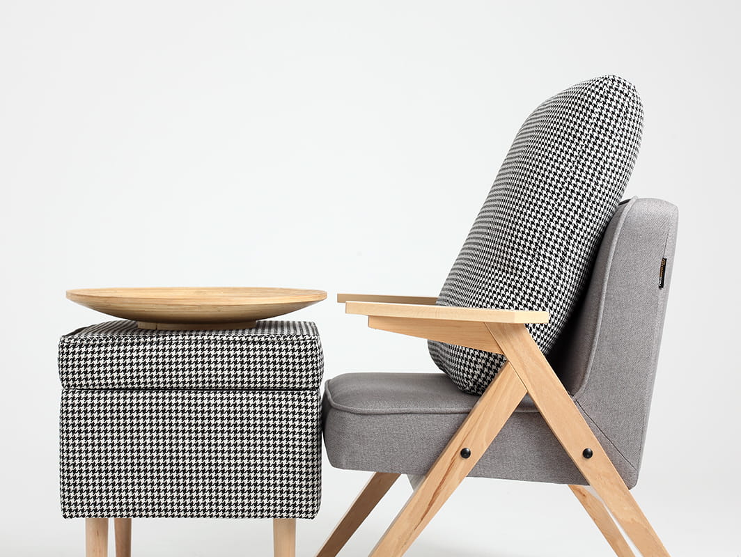 Fotelis VINC - plieninis(et91), natūralus