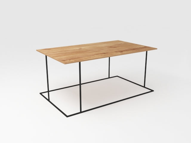 Kavos staliukas WALT SOLID WOOD 100x60 - ąžuolas, juodas