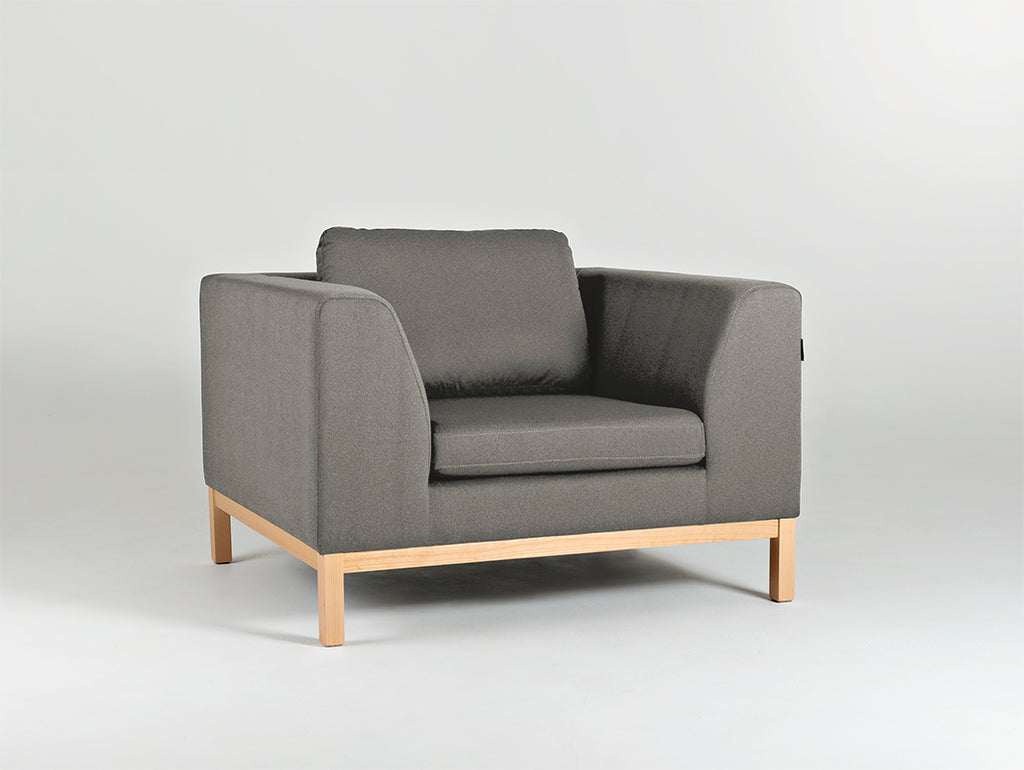 Fotelis AMBIENT WOOD - kvarcas (ml84), natūralus