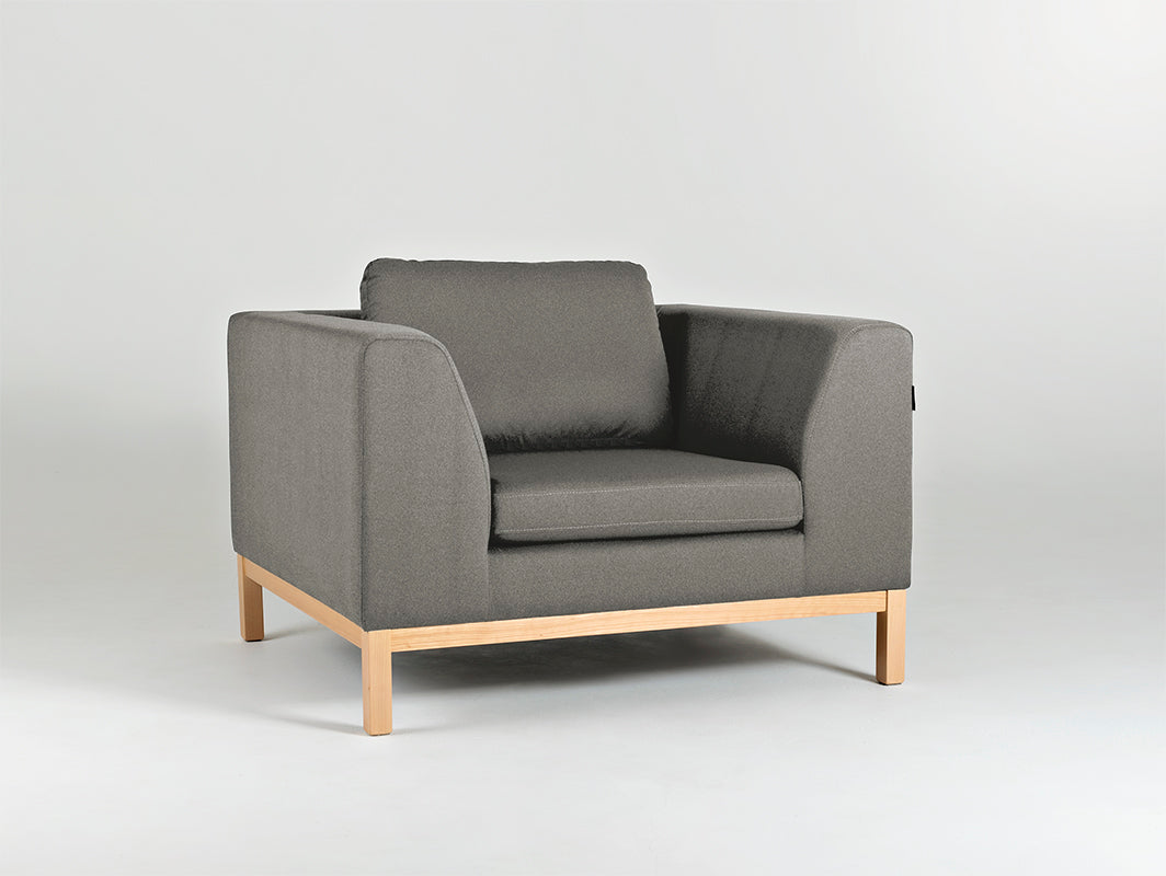 Fotelis AMBIENT WOOD - kvarcas (ml84), natūralus