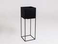 Vazonas PALMUS METAL 100X35X35 - juodas