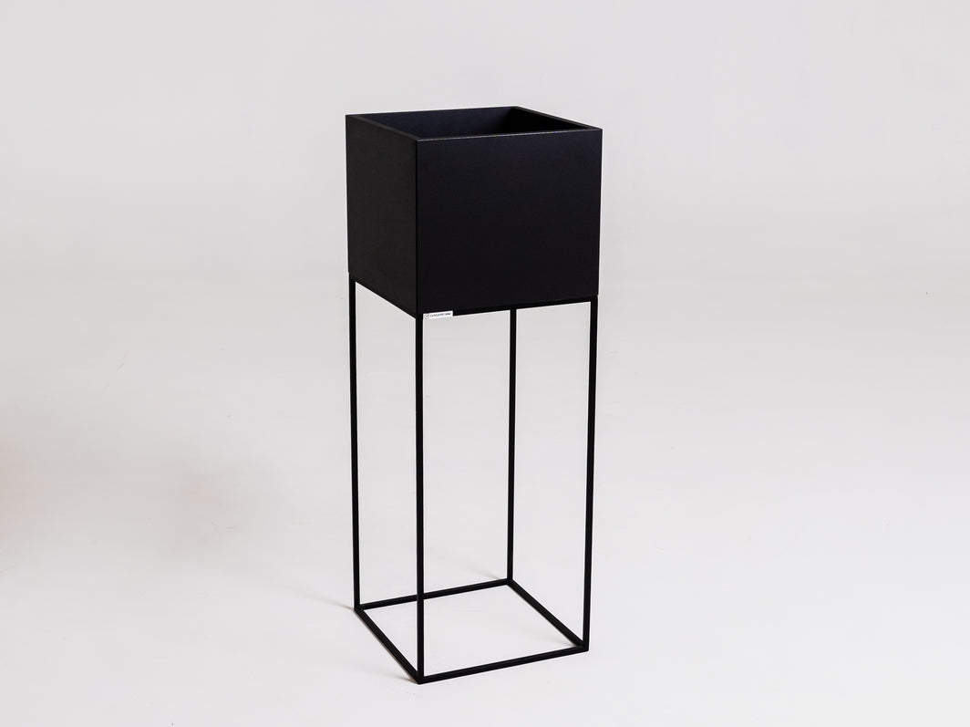 Vazonas PALMUS METAL 100X35X35 - juodas