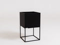 Vazonas PALMUS METAL 60X35X35 - juodas
