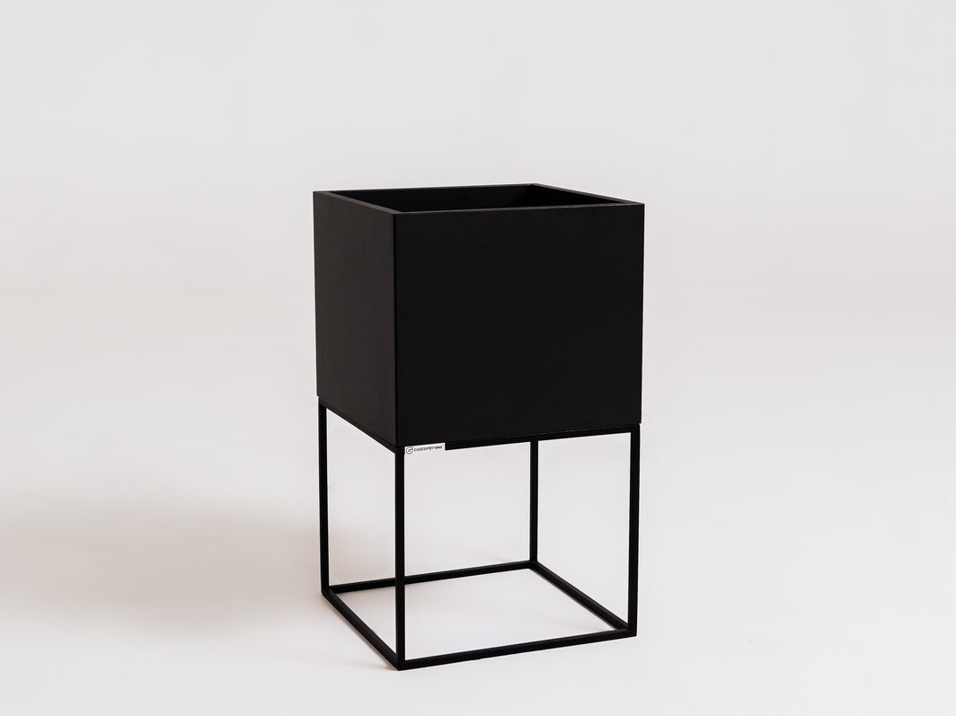 Vazonas PALMUS METAL 60X35X35 - juodas