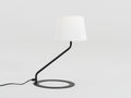 Stalinis šviestuvas SHADE TABLE- baltas gaubtas, juodas