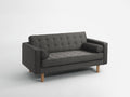 Dvivietė sofa TOPIC WOOD - plieninė(et91), natūrali