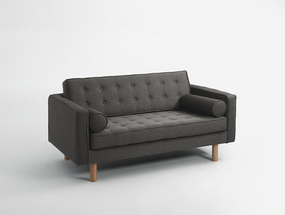 Dvivietė sofa TOPIC WOOD - plieninė(et91), natūrali