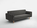 Trivietė sofa TOPIC WOOD - plieninis(et91), natūralus