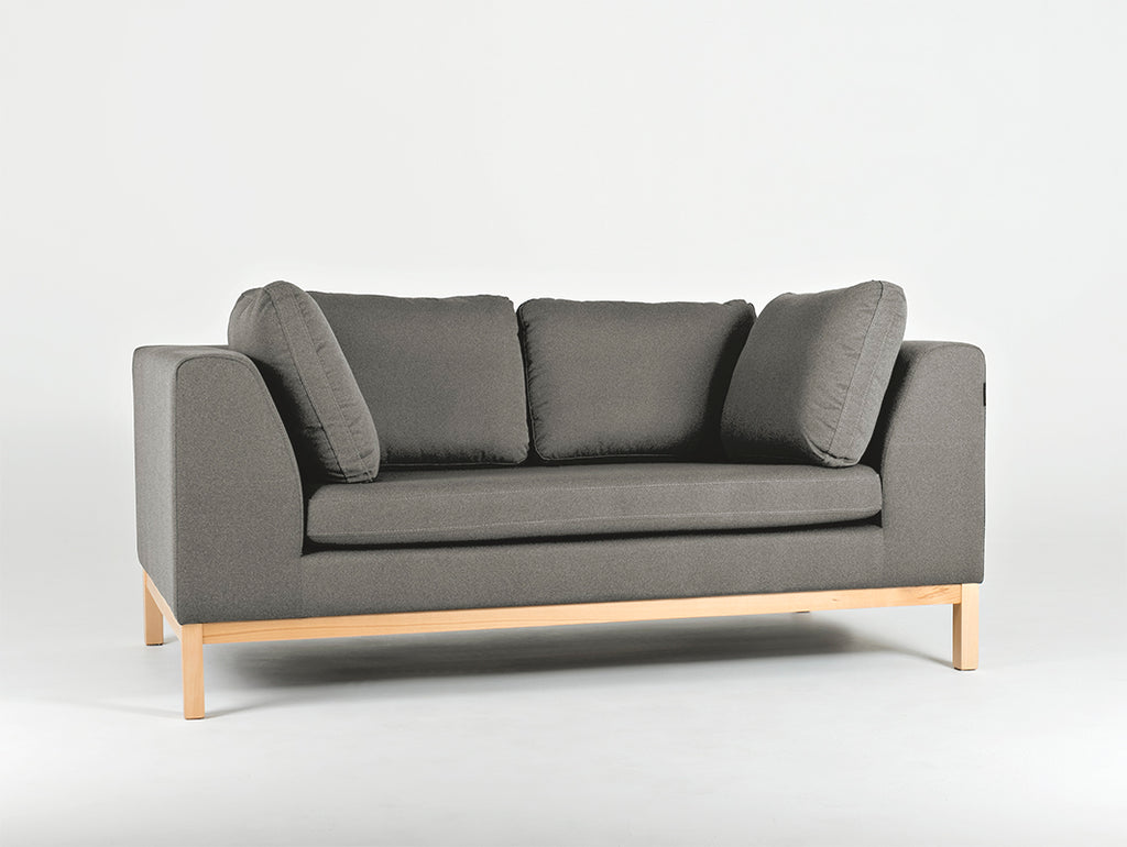 Dvivietė sofa AMBIENT WOOD - kvarcas (ml84), natūralus