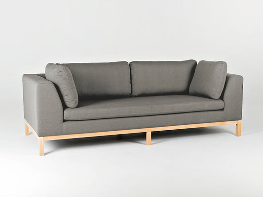 Trivietė sofa-lova AMBIENT WOOD - kvarcas (ml84), natūralus