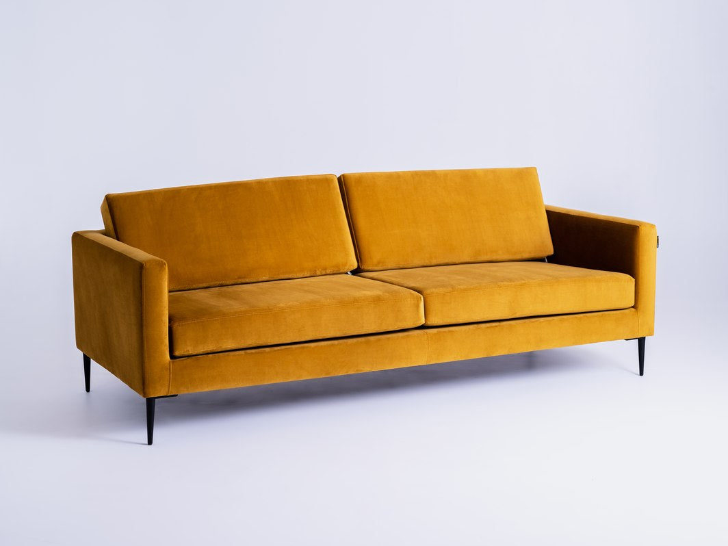 Trivietė sofa VERGAN - pasifloros vaisius(rv41), juoda