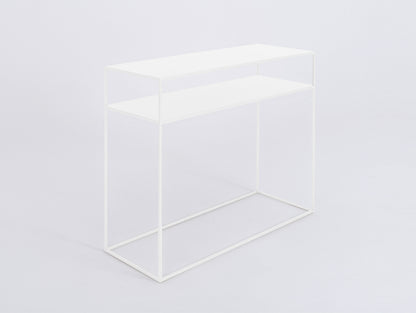 Konsolė TENSIO 2 FLOORS METAL 100x35 - balta