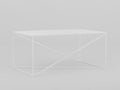 Kavos staliukas MEMO METAL 100x60 - baltas