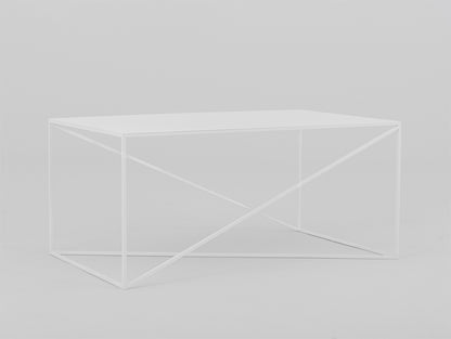 Kavos staliukas MEMO METAL 100x60 - baltas