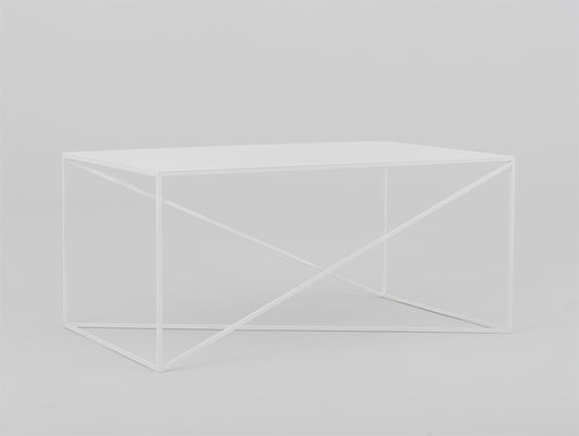 Kavos staliukas MEMO METAL 100x60 - baltas