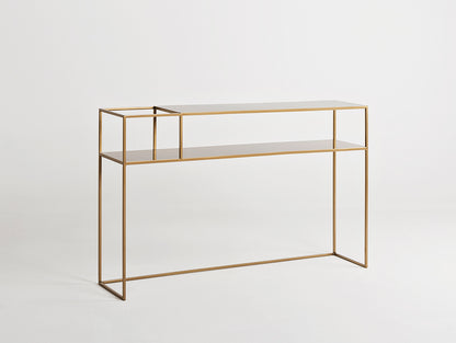 Konsolė SENSO FLOWER METAL 120x25 L - auksinė
