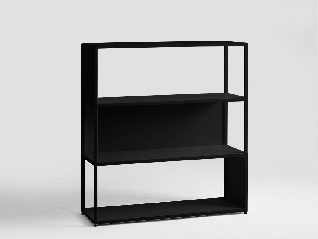Knygų lentyna HYLLER SIDE METAL 100x110 - juoda