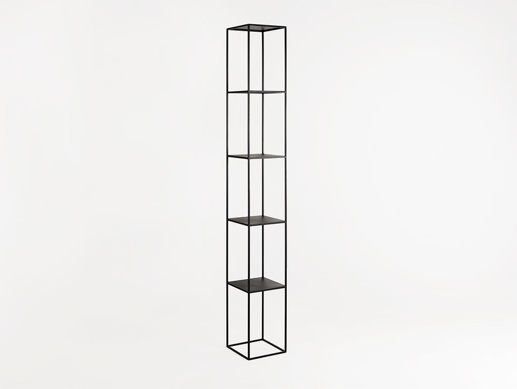 Knygų lentyna TENSIO PILLAR 5F 230x30 - juoda