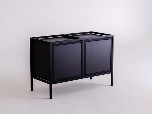 Rack SPINTELĖ JUODOS 2R1 DURYS x2