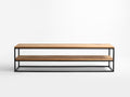 Konsolė JULITA SOLID WOOD 180-2F - ąžuolas, juodas