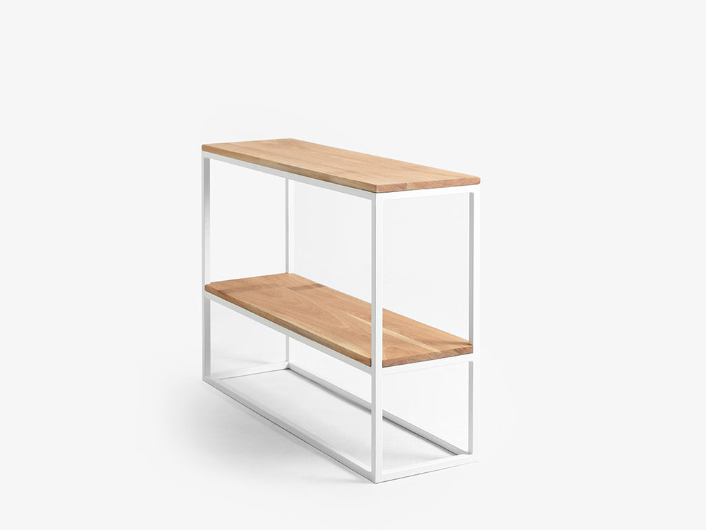 Konsolė JULITA SOLID WOOD 75-2F - ąžuolas, baltas