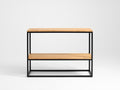 Konsolė JULITA SOLID WOOD 75-2F - ąžuolas, juodas