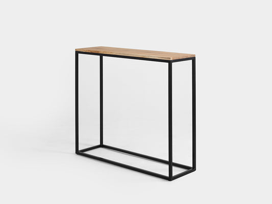 Konsolė JULITA SOLID WOOD 92-1F - ąžuolas, juodas