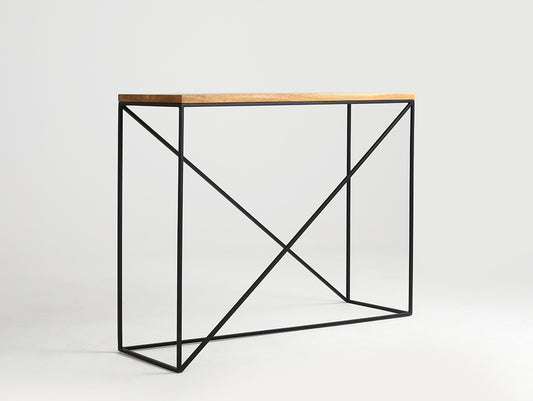 Konsolė MEMO SOLID WOOD 100 - ąžuolas, juodas