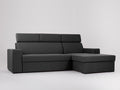 Kampinė sofa-lova ATLANTICA R - anglies(et95), riešutmedžio